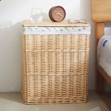 빨래 바구니 뚜껑 빨래통 사각 바스켓 세탁바구니, O. 오리지널 컬러 바구니  그린 플로럴, A. 엠, 1개