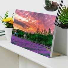 da699-폼아크릴액자38CmX18Cm_보랏빛하늘과라벤더꽃밭