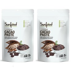 Sunfood 純可可醬 純素 無麩質 無糖, 2個, 454g, 1入