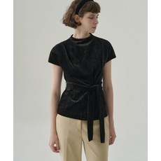 [국내매장정품] 드로우핏 DRAW FIT 우먼 DRAWFIT WOMEN 딜리아 턱 벨벳 탑 [BLACK] DFWMTS5302BK 143568, S