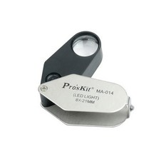 Pro'sKit MA-014 可摺疊 8倍率LED燈手持放大鏡, 1個