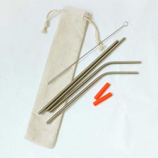 실리콘 스텐빨대세트 4P 파우치세트 다회용빨대, 없음, 단품, 1개