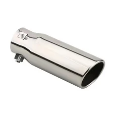 자동차 일반 대구경 배기관 수정 머플러 길어진 대각선 도금 스테인레스 스틸 테일 가스 커버, 01 Silver one, 01 CN
