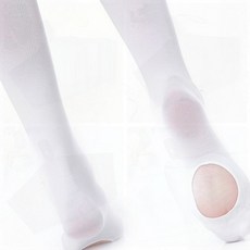 발레 타이즈 유아동 성인 무용 스타킹 연습복 흰색 79cm