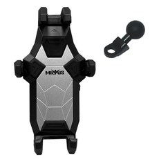 黑鷹 ME28 防盜減震機車手機支架，適用iPhone 16/15/14、S25，外送員必備, 霧銀（後視鏡款）, 霧銀（後視鏡款）