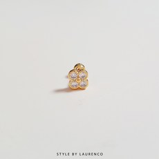 [로렌앤코] 둥근 클로버 피어싱