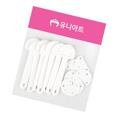 반달 조립 부채 흰색 여름부채제작 만들기교육 부채손잡이