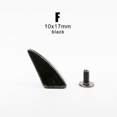 10 세트 금속 장식 펑크 탄두 스파이크 가죽 공예 스터드 벨트 리벳 DIY 자켓 신발 가방 스크류, F bla