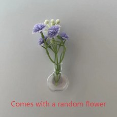 귀여운 미니 화병 자석 냉장고 작은 꽃 유리 재미있는 미적 식물 화분, 5. E