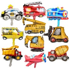 스마일파티 미니 자동차 풍선, 1세트, 10종