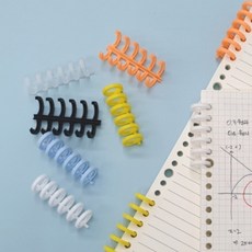1개 색상랜덤 제본 6공 바인더 클립 링 미니 스프링 루즈 링 셀프 제본 리프 문서, 1개입