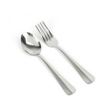 [SB수빈스토어] 스텐 클래식 어린이 스푼 포크 업소용수저세트 숟가락세트 수저세트, 클래식 양식기-포크(중)