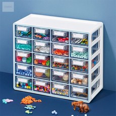 20단 투명 서랍 소형 수납함 칸막이 정리 소품수납, 민트