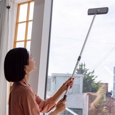 극세사 롱 방충망 청소 솔 브러쉬 닦이 길이조절 먼지 제거 창문 유리 창 닦기 클리너, 단품, 1개