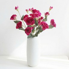 osshop 생화같은 리시안셔스 조화 인테리어 조화꽃, 리시안셔스-레드, 3개