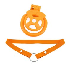 남성용 외출용 플랫 케이지 가볍고 통기성 (42mm/45mm/48mm/52mm) (오렌지 케이지+벨트) 151601, 주황색