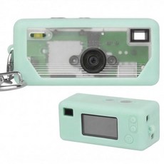 PAIYULE Kodak CHARMERA 키체인 디지털 카메라 블라인드 박스용 실리콘 케이스 정확한 컷아웃 및 긁힘 방지 기능이 있는 포토 미니 키체인 카메라 슬리브 - 카메, 연한 녹색