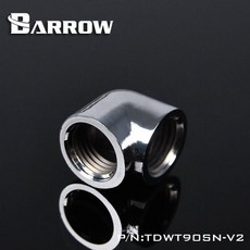 光華CUMA散熱精品*BARROW TDWT90SN-V2 G1/4 90度 雙內牙轉接頭 黑/白/亮銀 三色可選, 1個, 白色