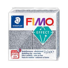 Staedtler FIMO Effects 폴리머 클레이 - -주얼리 조각용 오븐 베이킹 클레이 마노 블루 젬 8020-386, 57 g (Pack of 1), 화강암