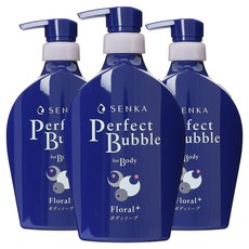 SENKA 專科超微米完美泡泡沐浴乳 清新花香, 3個