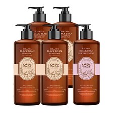 키라니아 서리태 샴푸 헤어 케어 풀패키지(샴푸 730ml 4 + 트리트, 4개