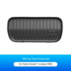 신형 테슬라 모델 Y 주니퍼 2025 전후방 트렁크 매트 TPE 방수 미끄럼 방지 풀 커버리지 인테리어 액세서, 02 Front Trunk