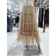 [국내매장 정품] 제시뉴욕 세이브존04 진주디테일 튤 스커트 DE95SP5850SP (41262865) 651844, 블랙/55