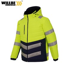 윌비 형광 패딩점퍼 작업복 작업복점퍼 회사단체복 PR714