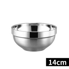 304不鏽鋼隔熱雙層碗 兒童環保防摔泡麵碗, 1個, 標準款-14cm(單入)