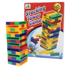 彩色疊疊樂積木遊戲，親子互動益智玩具，培養手眼協調與空間概念, 彩色, 1個