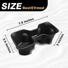 BestEvMod 센터 콘솔 컵 홀더 인서트 쉐보레 실버라도 EV RST & LT 2024-2026/GMC 시에라 데날리 2026 2025 2024 액세서리와 호환 가능 방, Cup Holder Insert