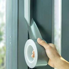 창문틈새막이 현관문 투명 방풍지 도어 문풍지, 실버 그레이  폭 5cm x 길이 30m 방풍 및 보온