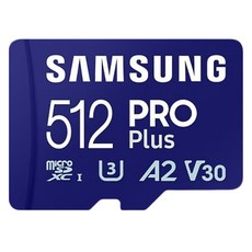 삼성전자 프로 플러스 마이크로 SD 메모리 카드, 512GB, 1개