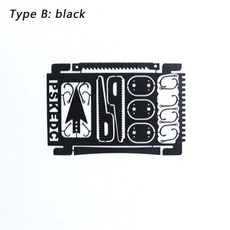 야외 다목적 스테인레스 스틸 캠핑 물고기 도구 카드 블레이드 나이프 버튼 비상 /포크 트랩 톱날, Black B, 1개