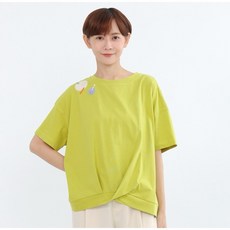 a la sha 羊毛氈繡花舒適棉T，柔軟舒適，精緻繡花，簡約百搭, 白,Free Size, 1個