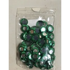 華誠 台製鏡片套 真鏡片 工藝材料 五色 每包一百片裝, 綠色100片, 1個