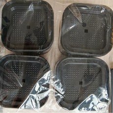 洗衣機方形腳墊藍色滾筒波輪底座減震加高墊高防潮冰箱固定增高墊, 1個, 黑色:一層【四隻裝】