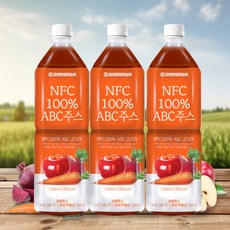 ABC주스 해독주스 디톡스 NFC 착즙 ABC쥬스 터키산 사과 비트 당근 함유, 1L, 3개