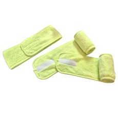 극세사 포그니 헤어밴드 (3매입) 세안밴드 세수 머리띠 부드러운 타입의 미용 헤어밴드, 그린, 1개