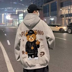 크레스티 남자 오버핏맨투맨 베이직 후드티