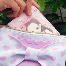 러블리 리본 파우치 보관함 어린이파우치 유치원파우치 유아약파우치, 핑크