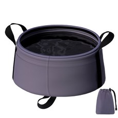 便攜式可折疊旅行水盆, 紫色,8.5L, 1個