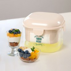 그릭홀릭 대용량 유청분리기 꾸덕 그릭요거트 메이커 2.5L, 1개, 베이지