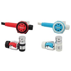 游龍潛水 SAS NEO-RII M 輕量化調節器組 (一二級頭) - 加送多用途防水袋, 白/粉藍