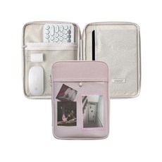 클리어 버튼 아이패드 태블릿 파우치, 인디핑크, 1개