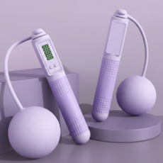 루베리코 스마트 2in1 카운터 멀티 줄없는 줄넘기, 1개, 퍼플