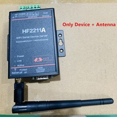 와이파이 직렬 장치 서버 직렬 포트-와이파이 이더넷 변환기 모듈 HF2211 HF2211A EU 플러그 사용 가능 RS232 RS485 RS422, [01] HF2211A only