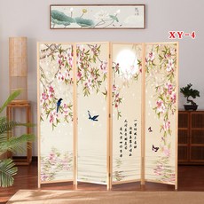 화조도병풍 매화 식당 칸막이 차단 제사 민화 엔틱, 높이 1.8m 0.48m 7부채