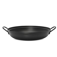 Sisem 硬鋁雙耳淺湯鍋, 黑色, 24cm, 1個