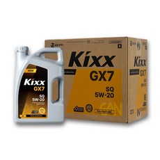 킥스 Kixx GX7 SQ (구 G1 FE SP) 5W20 4L 5L 6L 7L 합성 가솔린 저점도, GX7 SQ 5W-20 4L 1개 + 1L 1개, 1세트